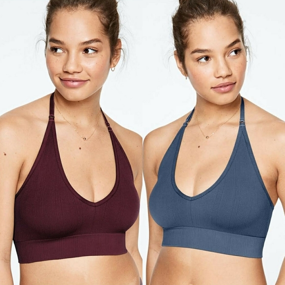 PINK Victoria's Secret Other - NWT *2* VS PINK Seamless Halter Bra Tops
